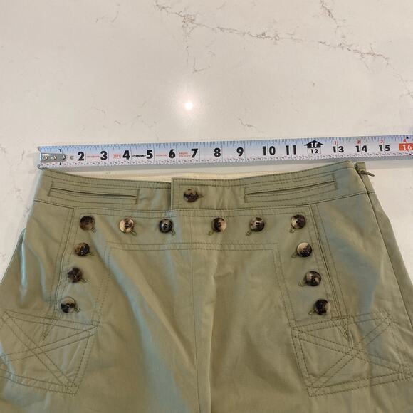 Tory‎ Burch Sailor Pants Wide Leg Green Size 2 - Picture 9 of 12